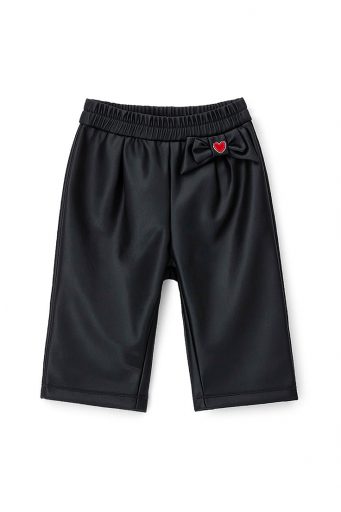 Pantalon de fête en similicuir pour bébé fille