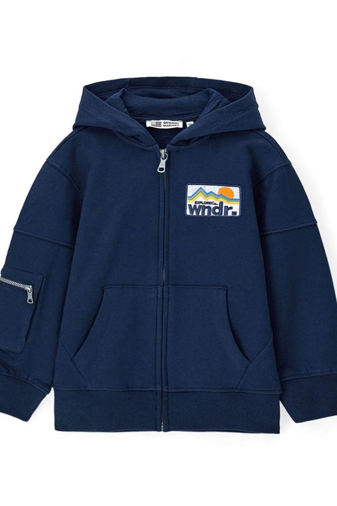 Sweat-shirt Adventure Boy à capuche ouverte, chemises et hauts 2