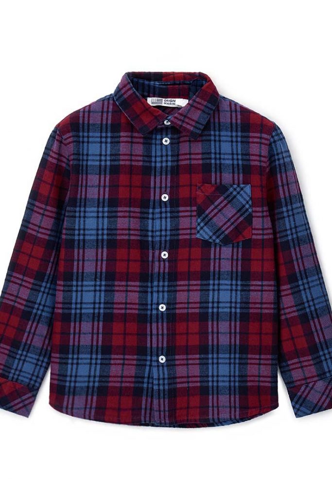 Chemise de fête à carreaux garçon