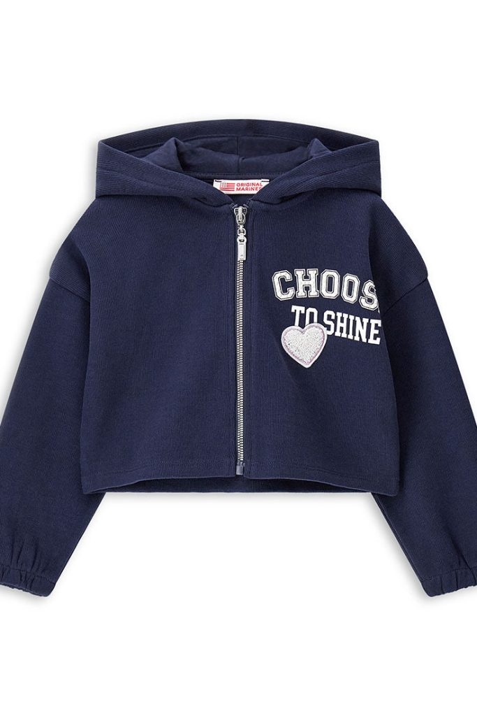 Sweat-shirt à capuche ouverte pour fille, retour à l’école, chemises et hauts
