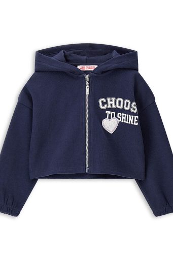 Sweat-shirt à capuche ouverte pour fille, retour à l’école, chemises et hauts