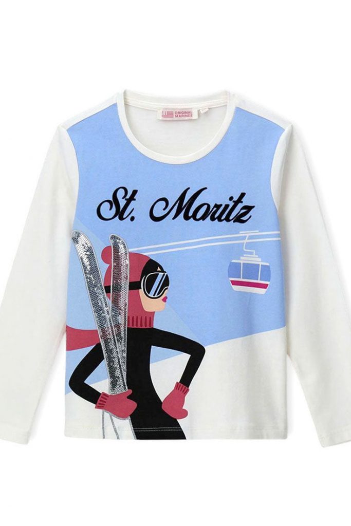 T-shirt Ski Club Girl ML Chemises et hauts 1