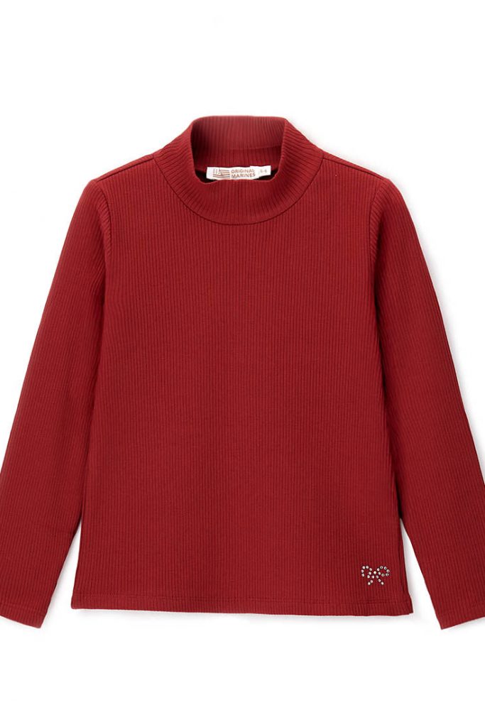 T-shirt côtelé de fête pour fille