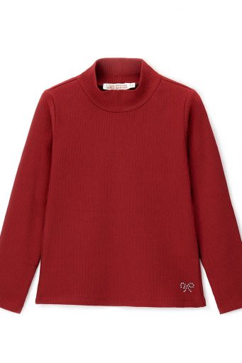 T-shirt côtelé de fête pour fille