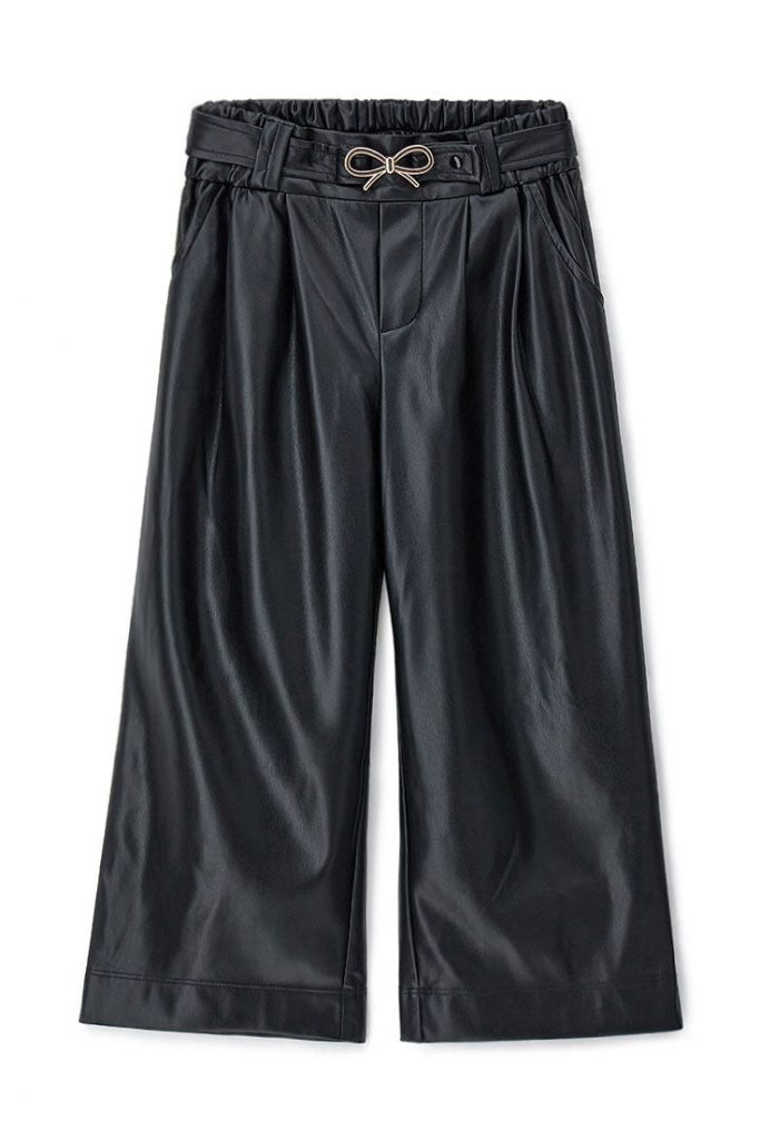 Pantalon de fête en similicuir pour fille