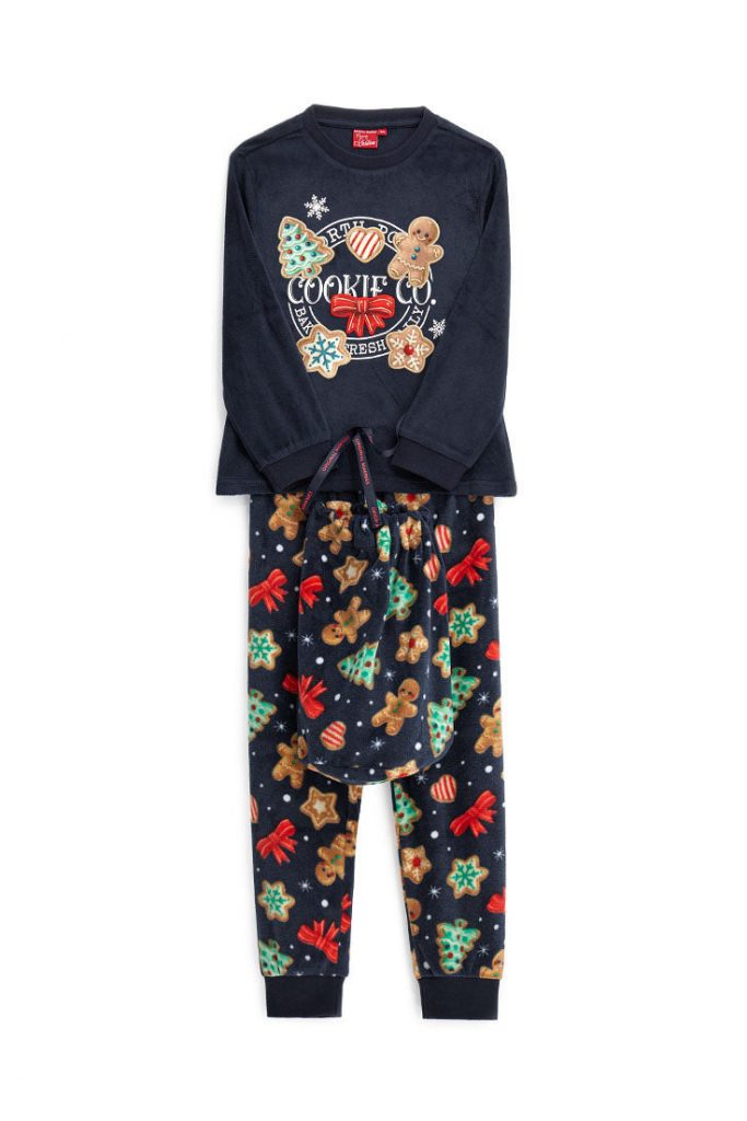 Pyjama capsule de Noël en chenille pour fille