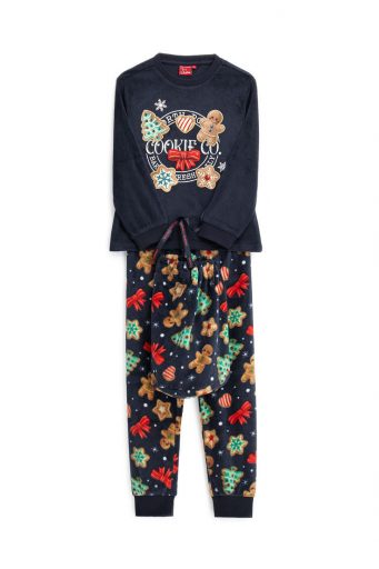 Pyjama capsule de Noël en chenille pour fille