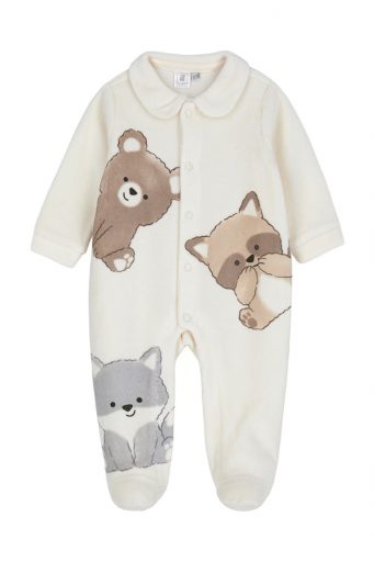 Combinaison en chenille pour nouveau-né, Forêt des Fées