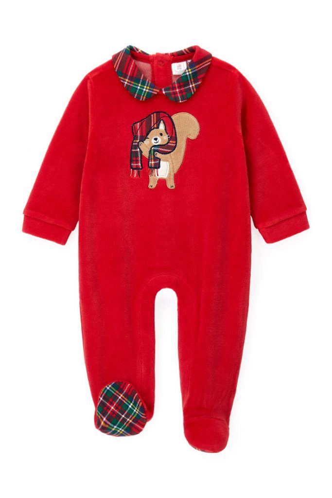 Combinaison de fête en chenille pour nouveau-né