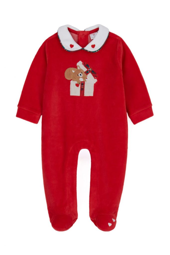 Combinaison de fête en chenille pour nouveau-né