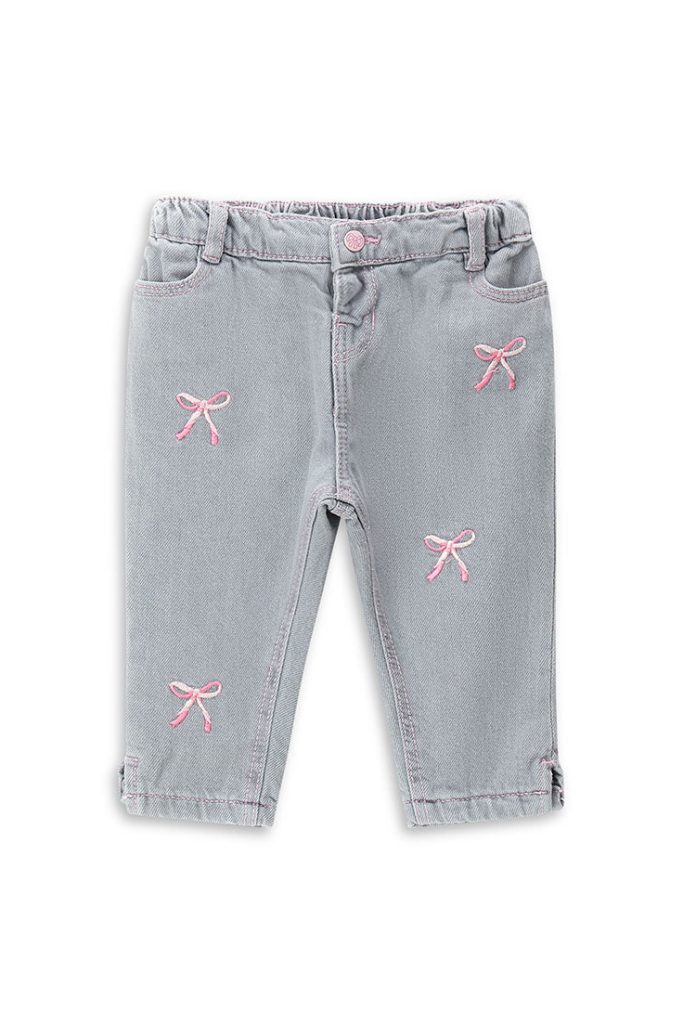 Pantalon en jean pour nouveau-né aux tons doux