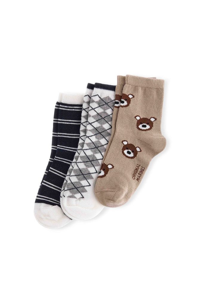 Lot de 3 paires de chaussettes courtes en denim pour bébé garçon