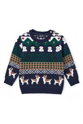 Haut de fête en mélange de coton pour bébé garçon