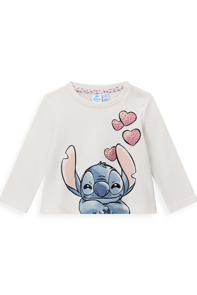 T-shirt bébé fille Disney Stitch – Retour à l’école – ML – Chemises et hauts