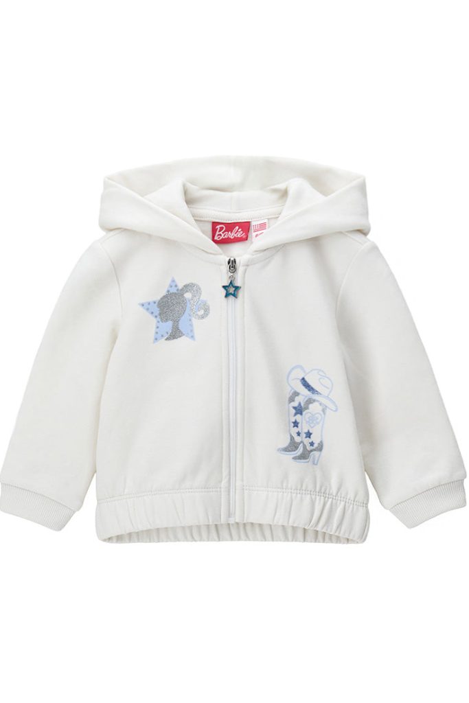 Sweat-shirt à capuche ouverte pour bébé fille Texas Baby BARBIE, chemises et hauts