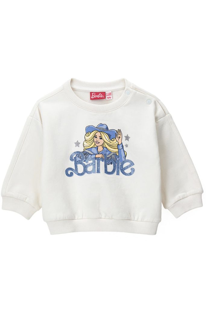 Sweat-shirt à capuche ouverte pour bébé fille Texas Baby BARBIE, chemises et hauts
