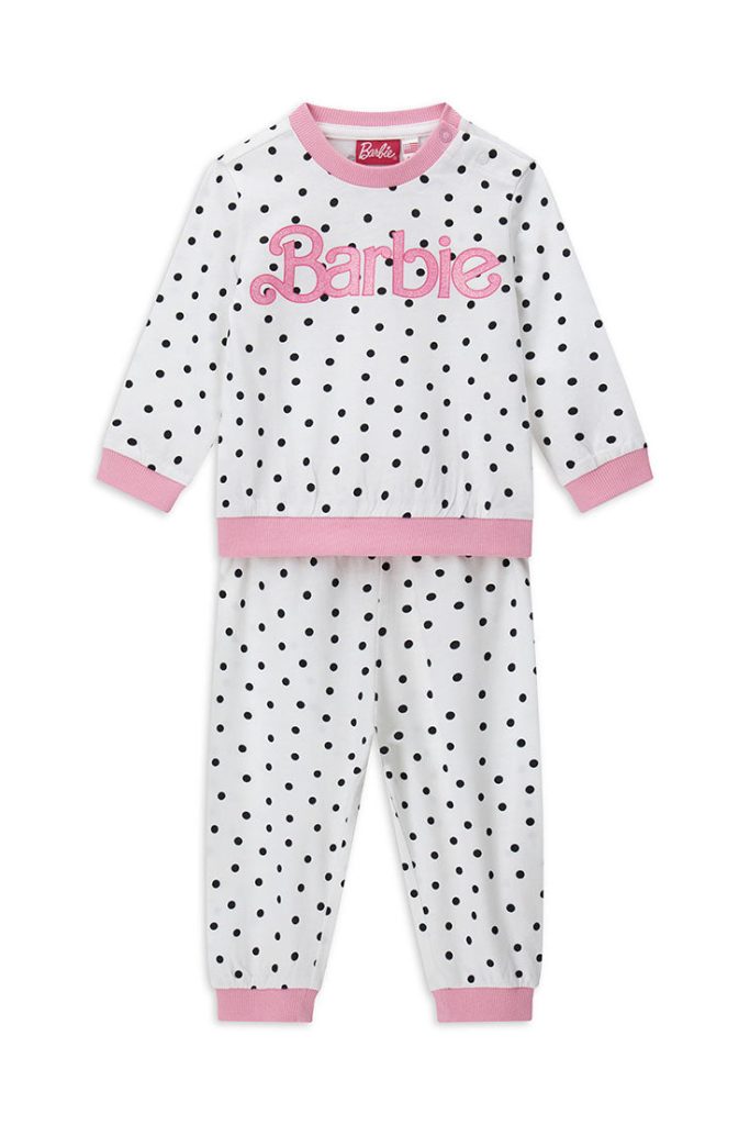 Pyjama bébé fille Good Night BARBIE avec col ML