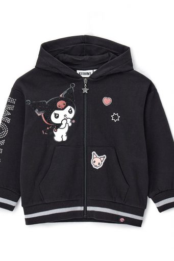 Sweat-shirt à capuche ouverte HELLO KITTY pour fille, Académie de danse