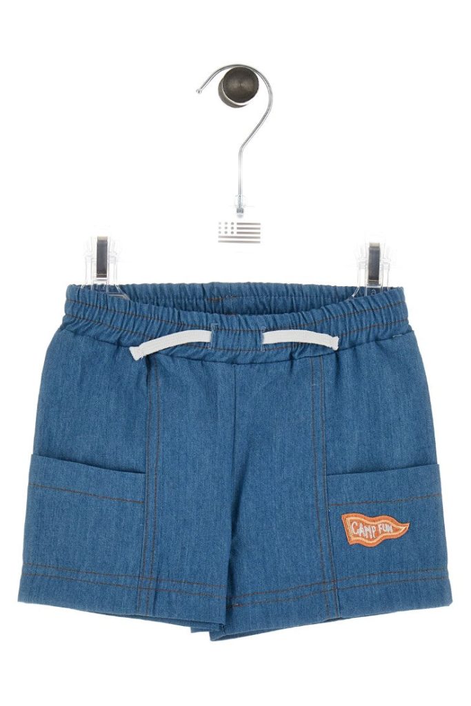 Jean bermuda bébé garçon mandarine