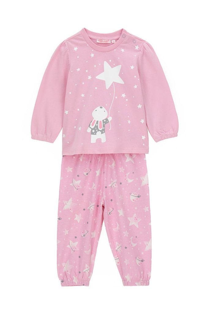 Pyjama Bonne Nuit Bébé Fille Avec Nœud 1