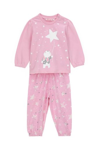 Pyjama Bonne Nuit Bébé Fille Avec Nœud 1