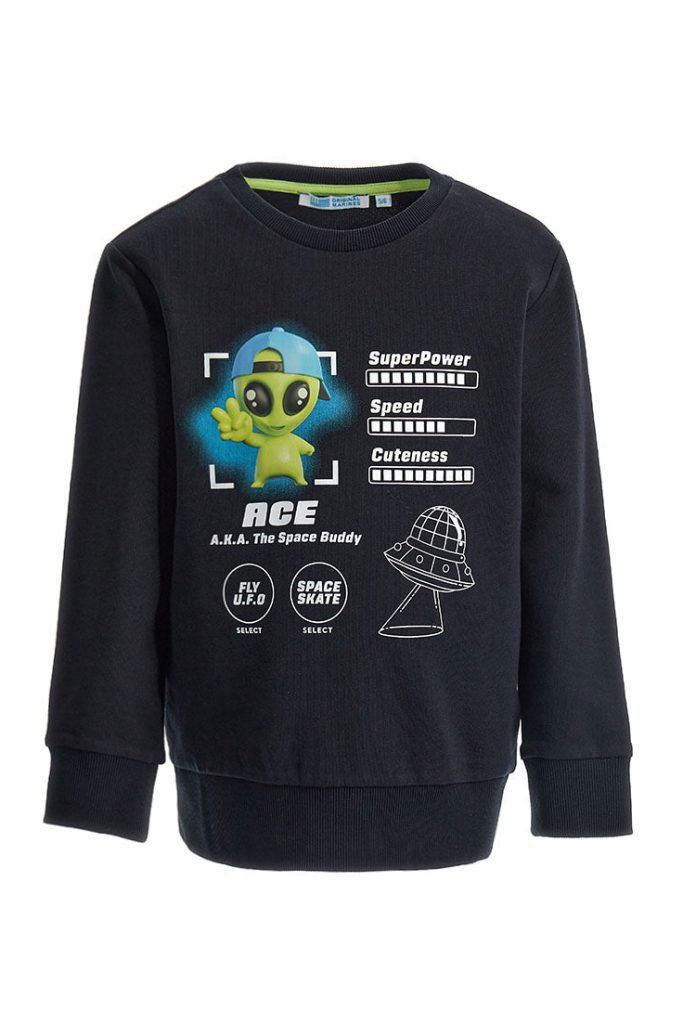 Sweat-shirt garçon ballon couleur avec imprimé 1
