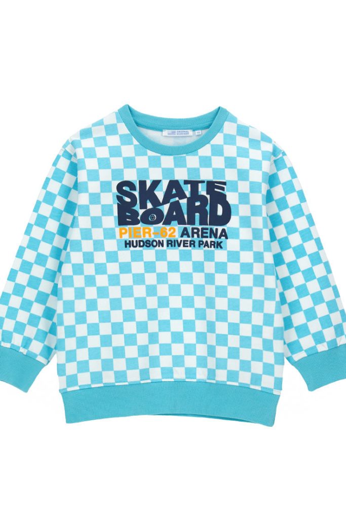Sweat-shirt à carreaux Skate Boy