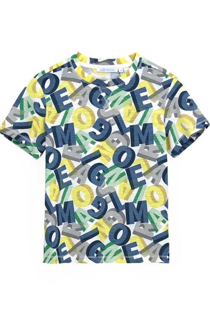 T-shirt garçon de la Golf League avec imprimé intégral