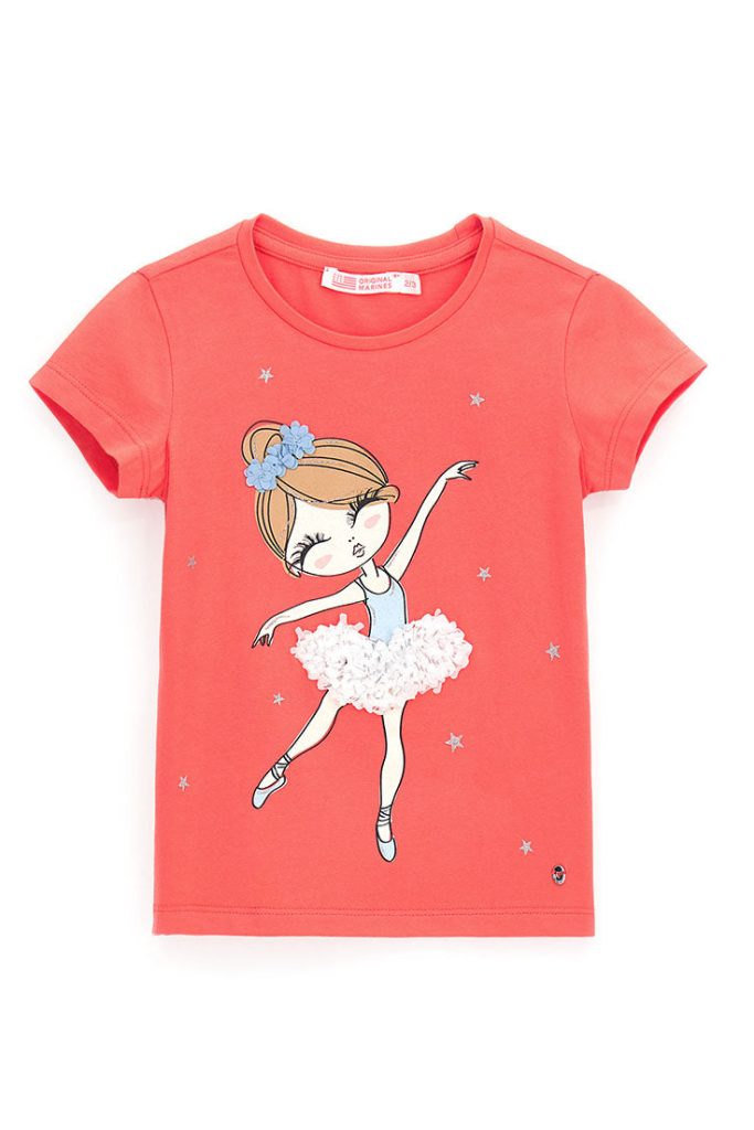 T-shirt Mademoiselle Girl avec applications 3D 1