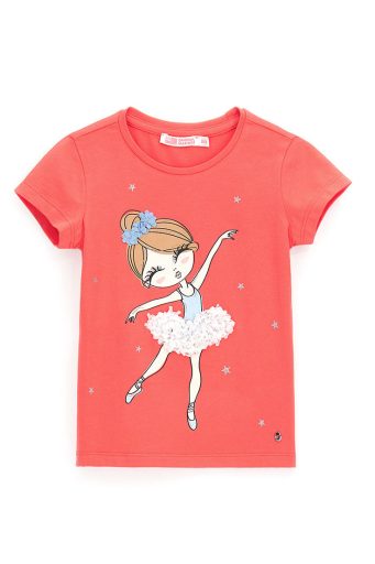 T-shirt Mademoiselle Girl avec applications 3D 1