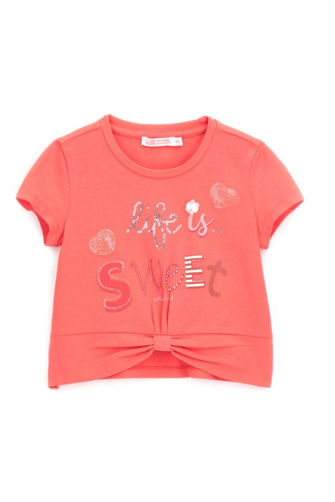 T-shirt Mademoiselle Girl avec applications 3D
