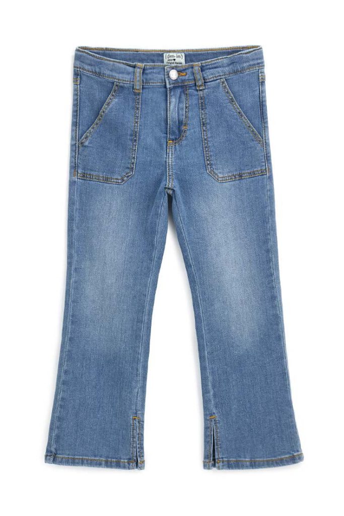 Capsule Denim Girl Flare Jeans avec fentes