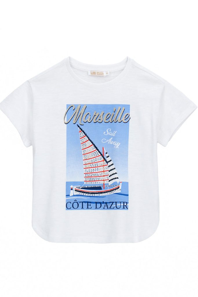 T-shirt Marina Girl avec strass