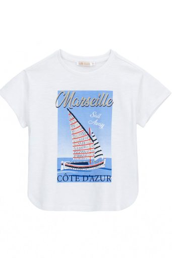 T-shirt Marina Girl avec strass
