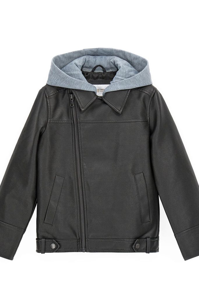 Veste en similicuir spéciale et informelle pour adolescent