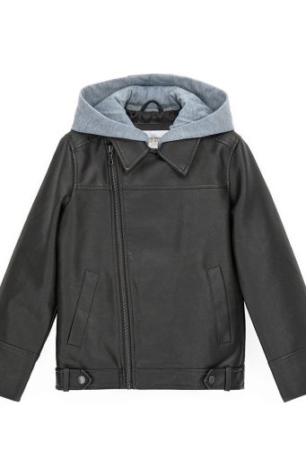 Veste en similicuir spéciale et informelle pour adolescent