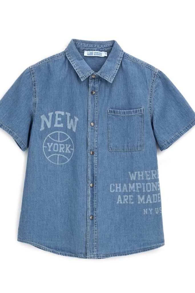 Chemise en jean spéciale et informelle pour adolescent