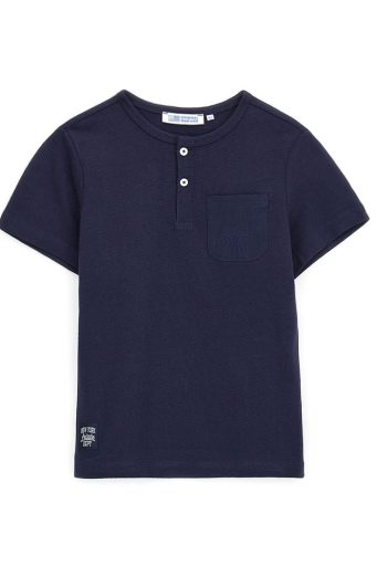 T-shirt à col Serafino spécial et informel pour adolescent