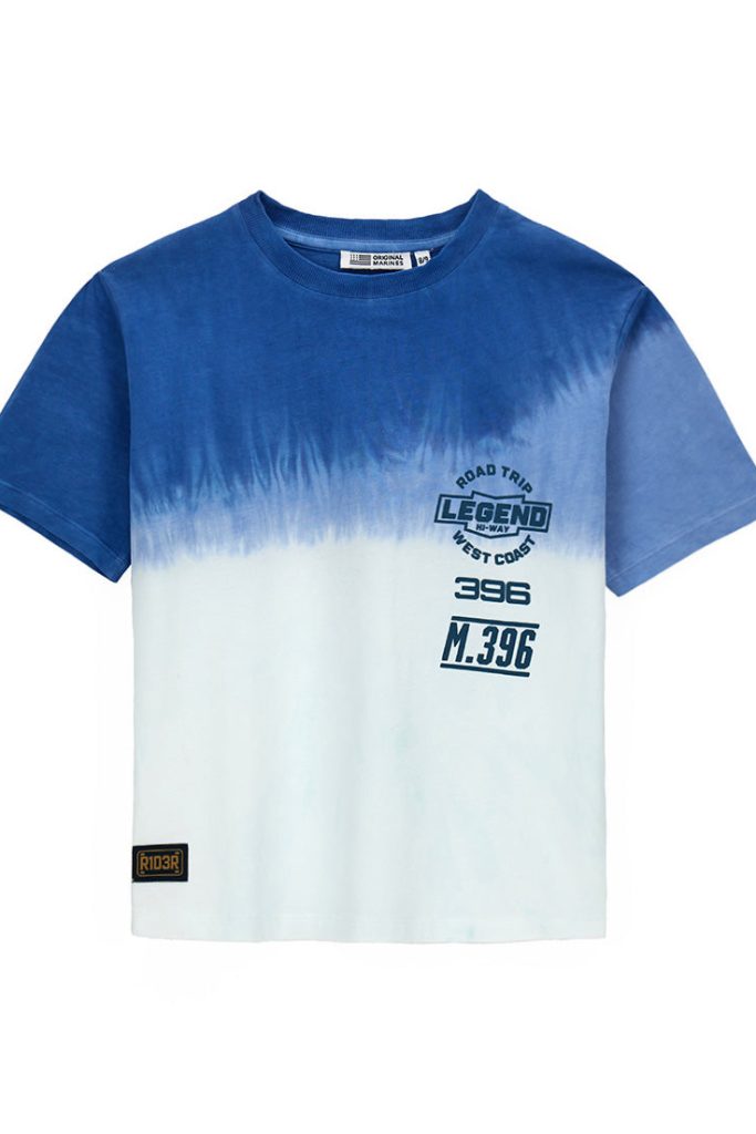 T-shirt camionneur en denim tie-dye pour adolescent