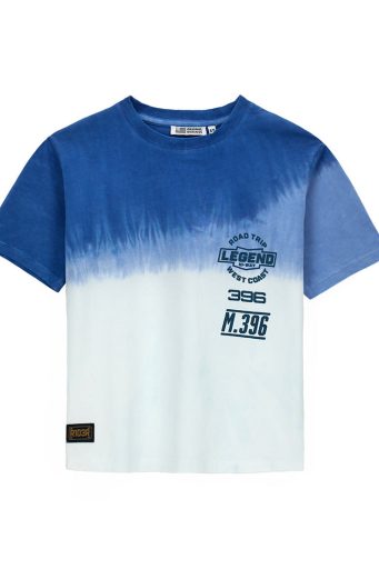 T-shirt camionneur en denim tie-dye pour adolescent
