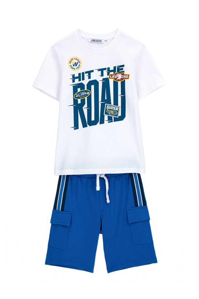 Ensemble t-shirt et bermuda en denim pour adolescent garçon 2