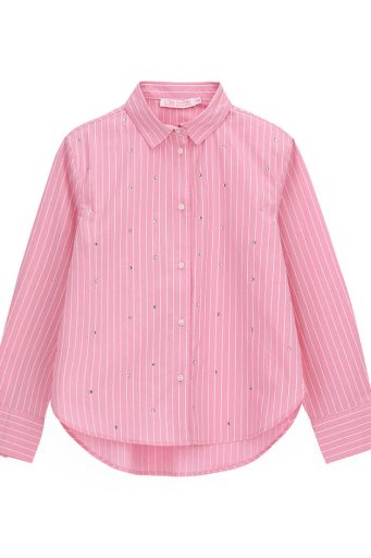 Chemise rayée Spring Bloom pour adolescente