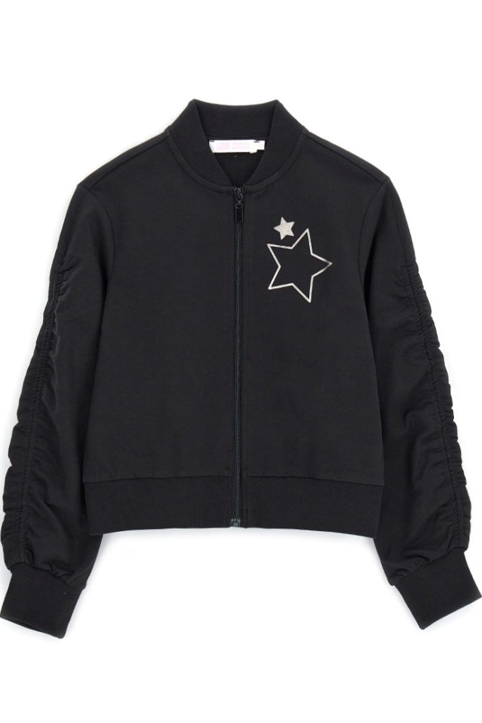 Veste sweat-shirt noire et blanche pour adolescente 2