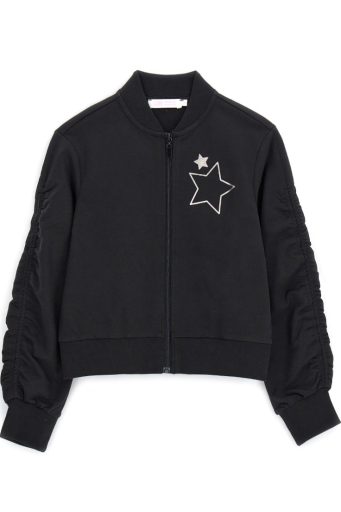 Veste sweat-shirt noire et blanche pour adolescente 2