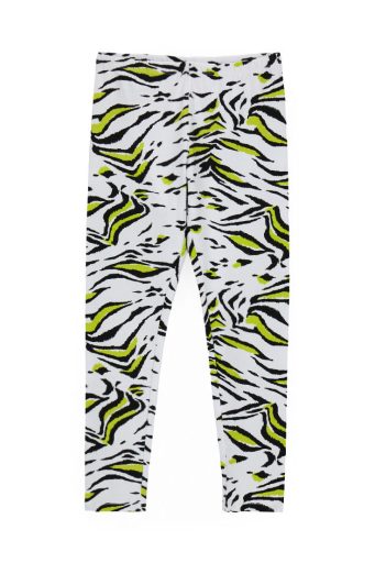 Leggings zèbre noirs et blancs pour adolescentes