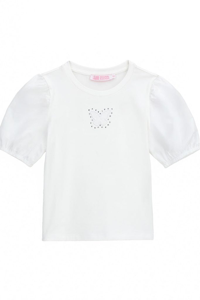 T-shirt Spring Bloom pour adolescente avec papillon
