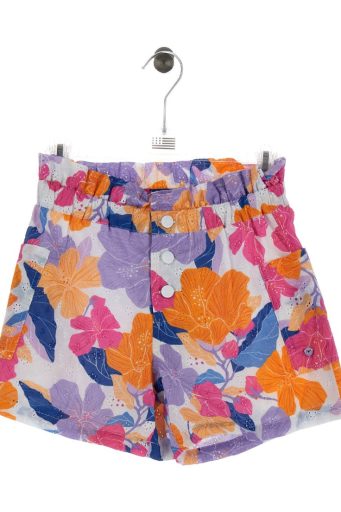 C’est l’été, short bermuda fleuri pour adolescente