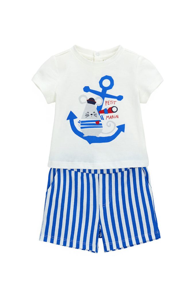 Ensemble t-shirt et bermuda Sunlight pour nouveau-né garçon