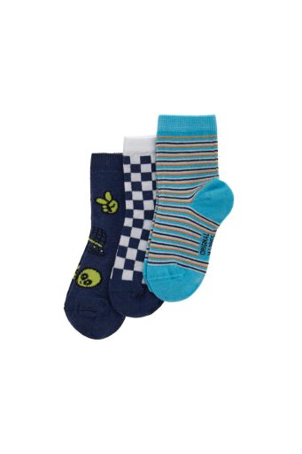 Lot de trois paires de chaussettes courtes Color Baloon Boy