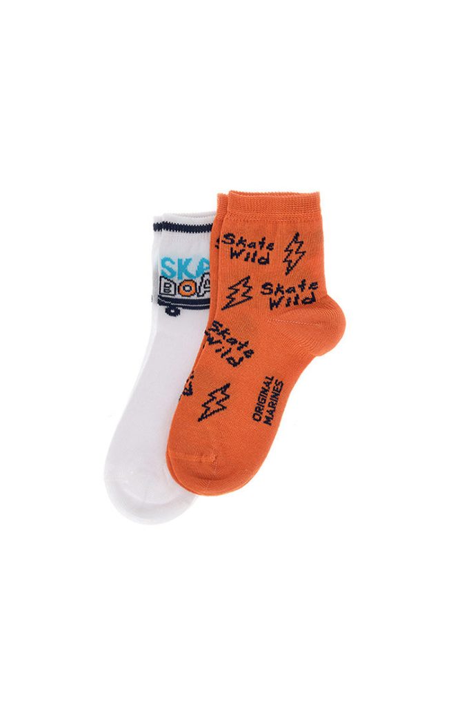 Lot de deux paires de chaussettes courtes Skate Boy